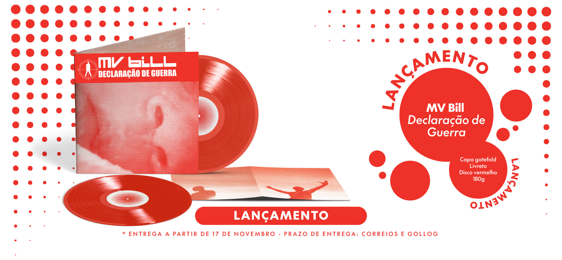 Banner disco de vinil MV Bill - Declaração de Guerra