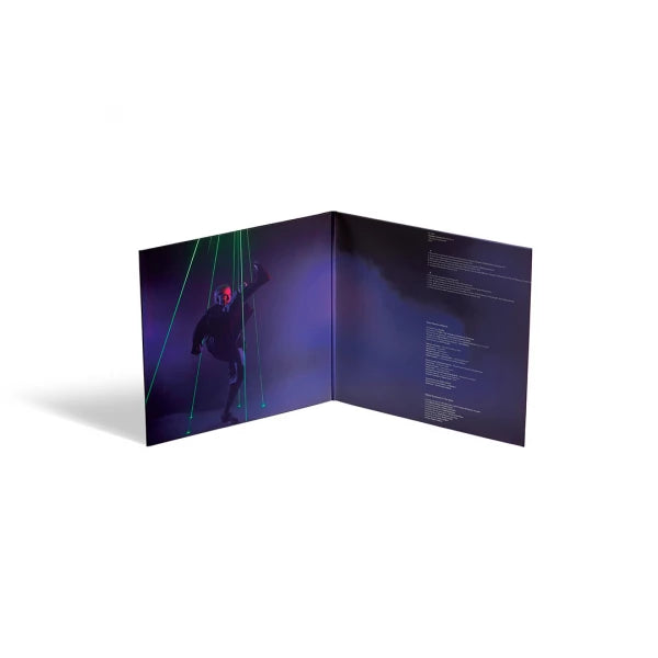 Capa dupla (gatefold) aberta do disco de vinil “Novo Mundo” de Arnaldo Antunes