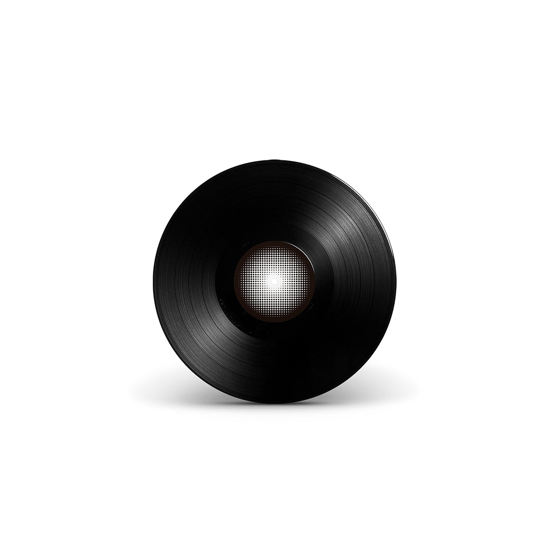 Disco de vinil preto do álbum ACÚSTICO de Céu, isolado sobre fundo neutro.