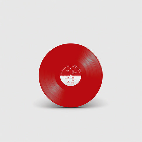 Disco vermelho da edição em vinil LP do álbum Ladrão de Djonga.