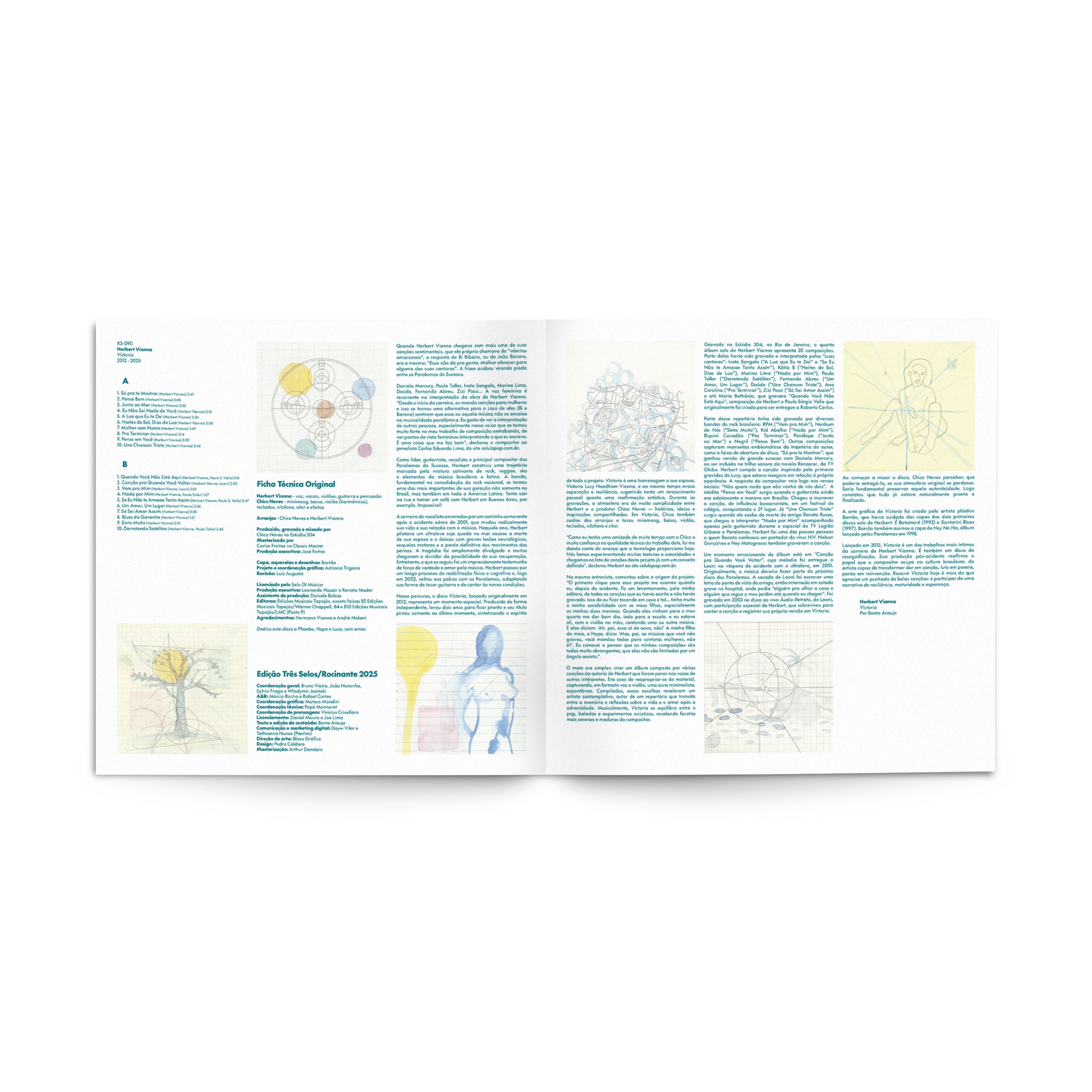 Encarte com letras do álbum “Victoria” de Herbert Vianna.